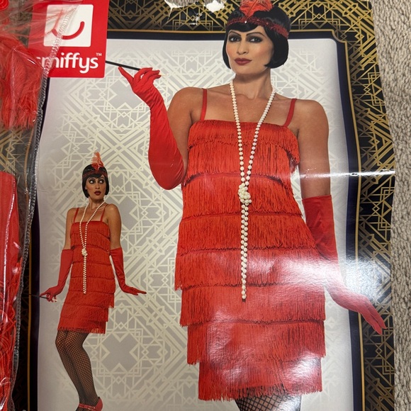Smiffys Red Flapper Costume - Picture 2 of 4
